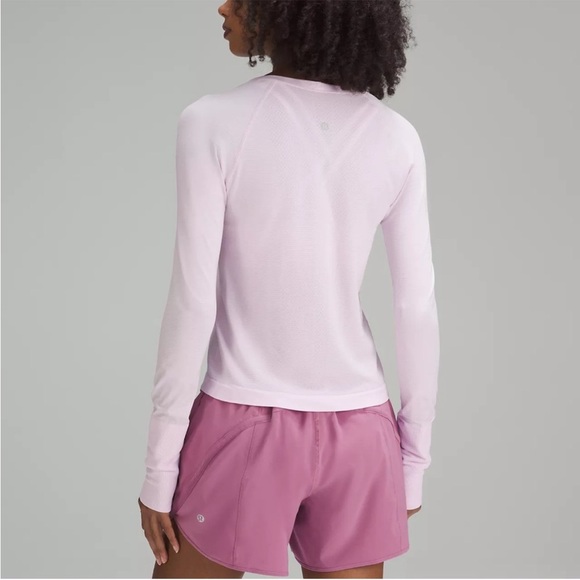 Lululemon swiftly tech long-sleeve shirt 2.0 *racelength size 6 meadowsweet pink - Picture 2 of 7